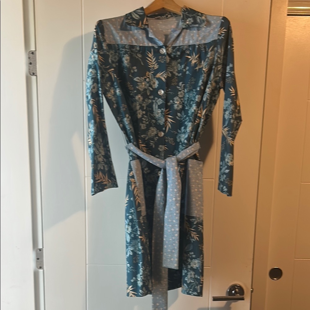 Batsheva Teal and Light Blue Floral Dress! 
NWOT!
